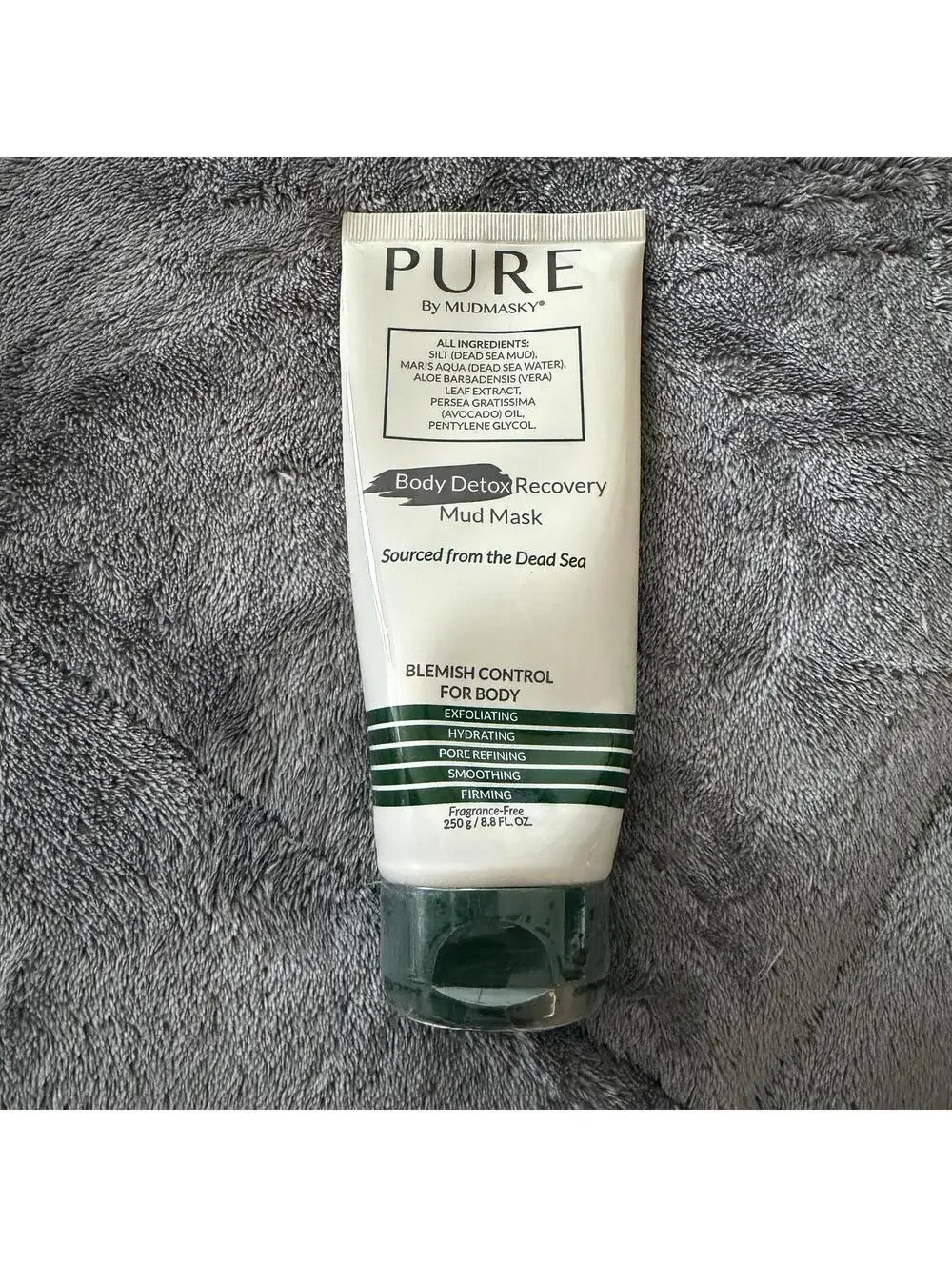 PURE By MUDMASKY Body Detox Recovery Mud Mask 250g - Blemish Control for Body